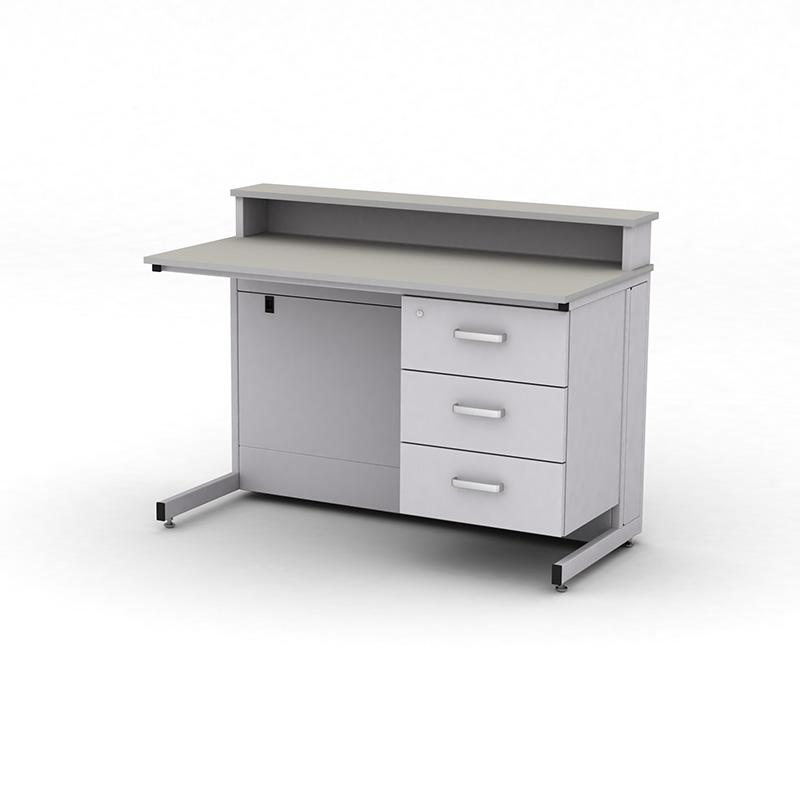 Стіл для викладача ЕКСПЕРТ з надбудовою та шухлядами праворуч, арт. 41-14.114